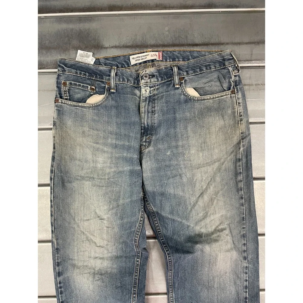 Levis 559 Jeans Mens 36x30 Blue‎ Medium Wash Relaxed Straight Fit 100% Cotton